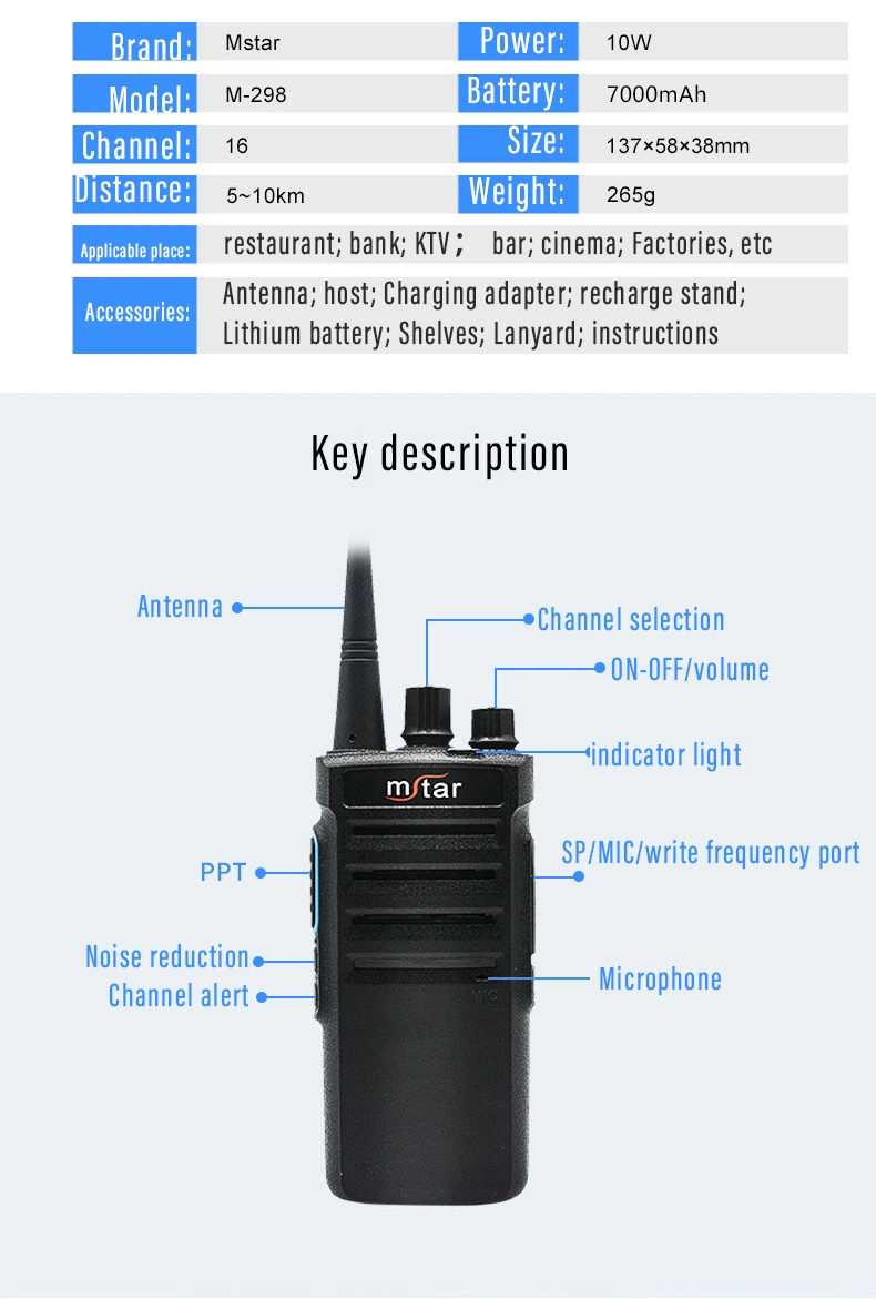 Mstar M-298 Dmr Radio Handheld Two Way Radio