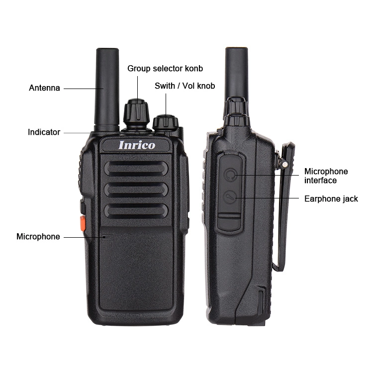 Long Range Handheld Radio SIM Card Walkie Talkie Wireless Intercom Poc Two Way Radio Inrico T196