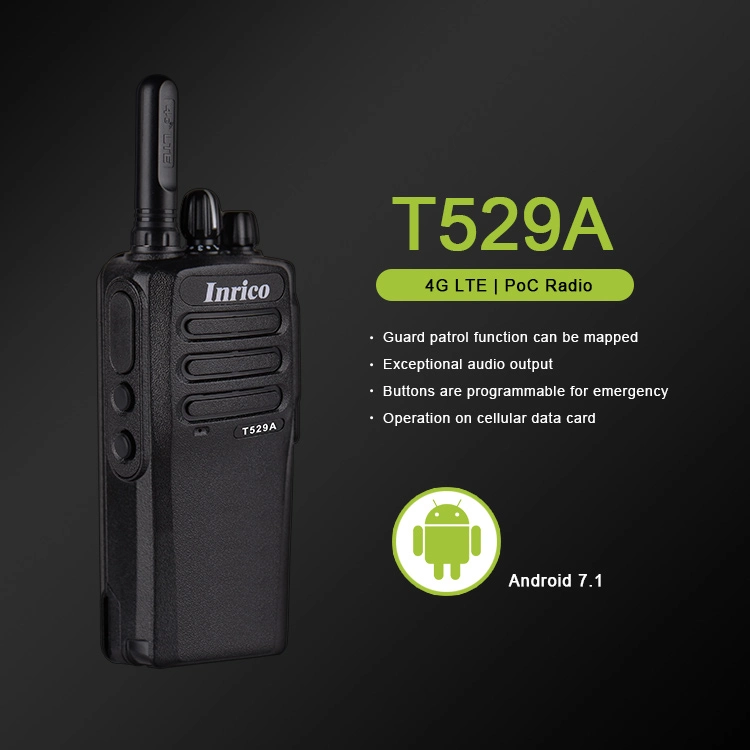 High Battery Capacity 4000mAh and Loud Audio Output Inrico T529A Poc Radio