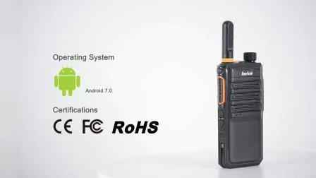 Android トランシーバー ラジオ、4G Poc LTE ネットワーク、デュアル SIM カードおよび GPS ボタン付き Inrico T520