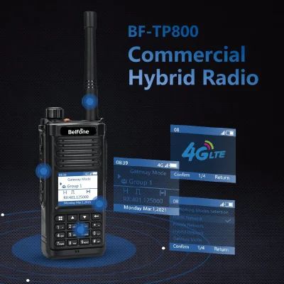 Poc Radio Dual Mode (LTE+DMR) は、4G/3G/2G/WiFi リアル PTT プラットフォームによる世界規模の通信をサポートします。